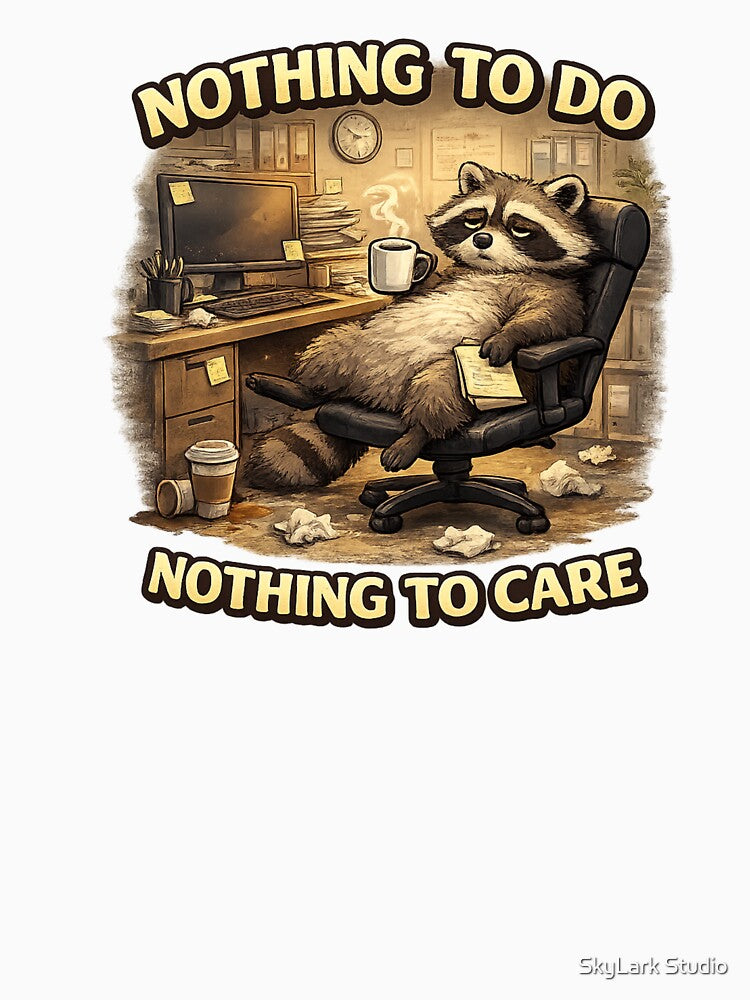 Lazy Office Raccoon by SkyLark Studio