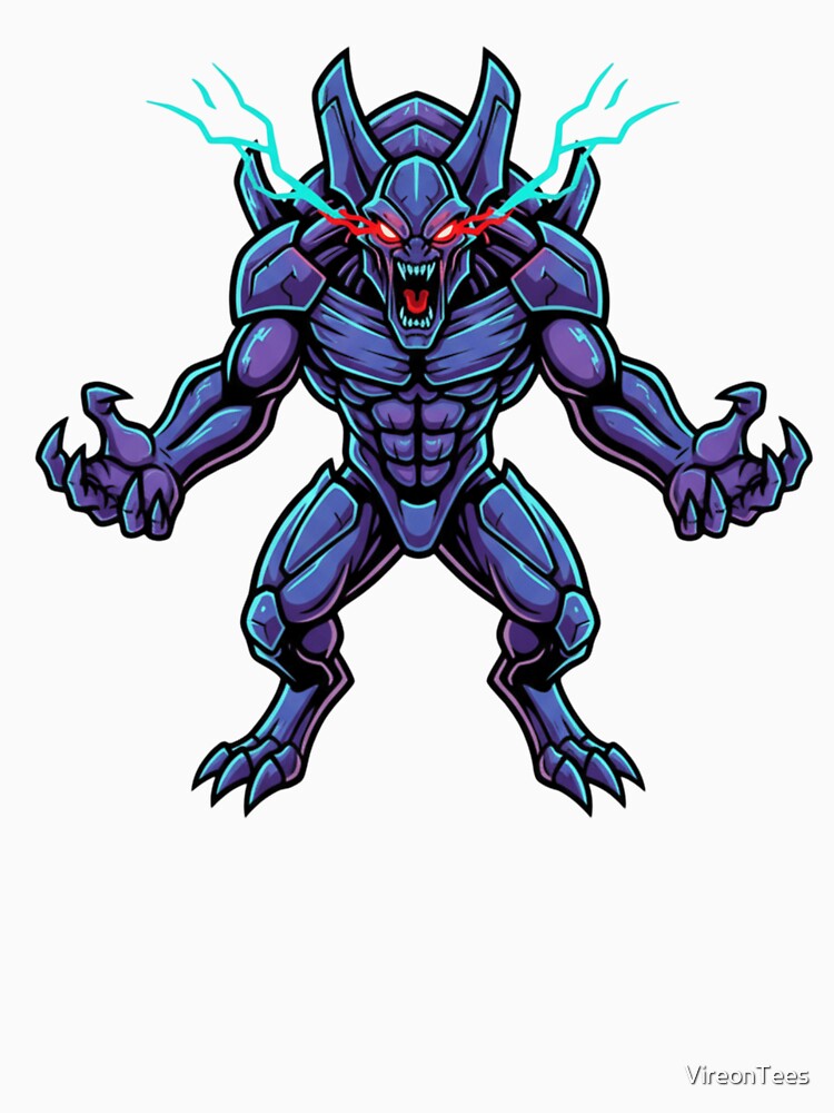 Neon Demon Boss – Cyber Monster Gamer Design by VireonTees