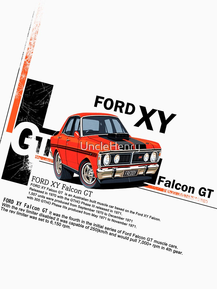 XY GT HO Ford Falcon Cartoon - Freddy by UncleHenry