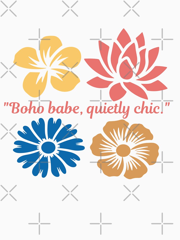 Boho Babe Quietly Chic Floral Design | Cute Bohemian Flower Aesthetic by jananinaveen
