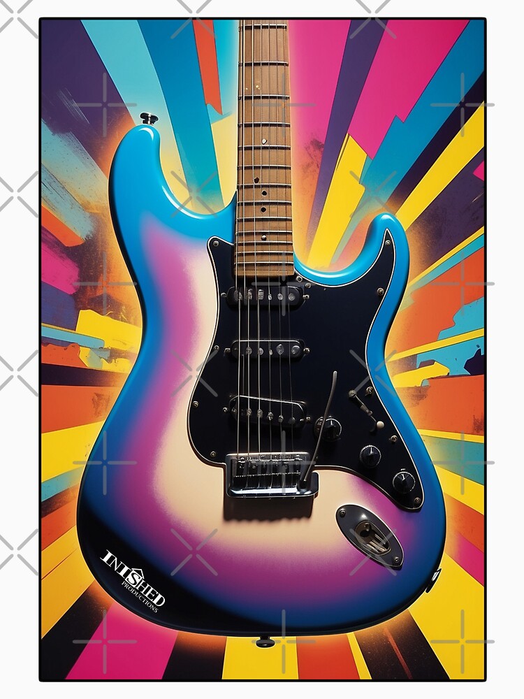Andy Warhol Inspired Guitar Graffiti Street Artwork by Inished Productions