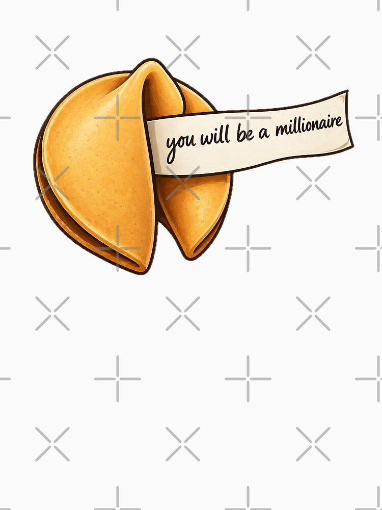 Funny Fortune Cookie Millionaire Quote by FEEL GOOD CLUB DESIGNS