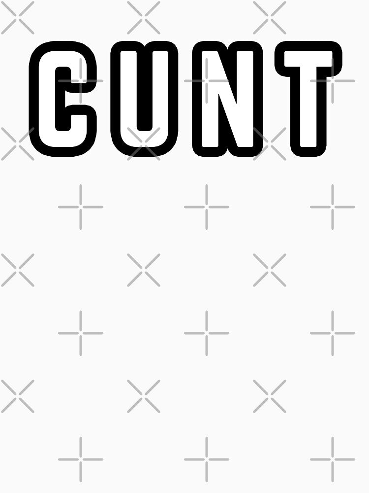 cunt. simple text design by gmstockstudio