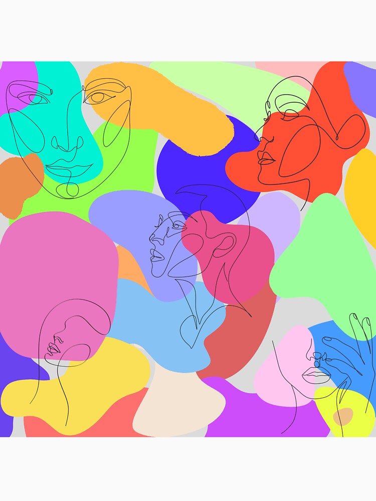 Colorful Faces by violetskiess