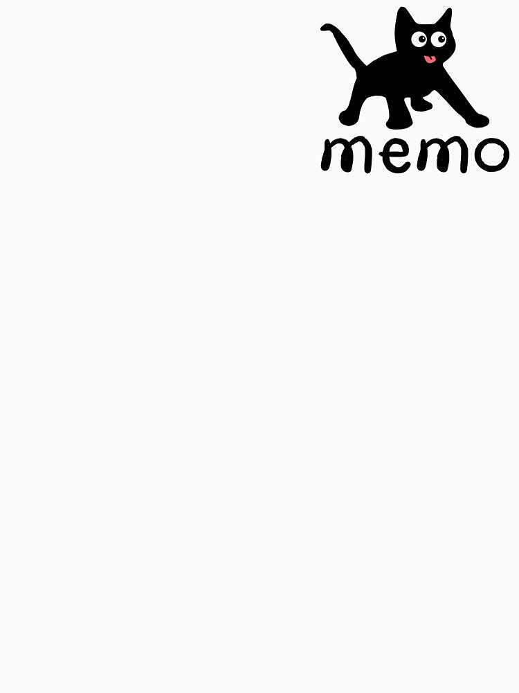 Cute Black Cat Memo by Digitaload