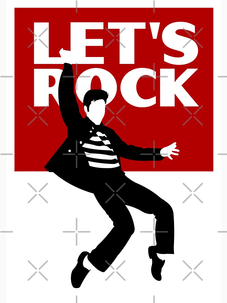 Rock and Roll Jailhouse Elvis Minimalist art by YouNeedKitch