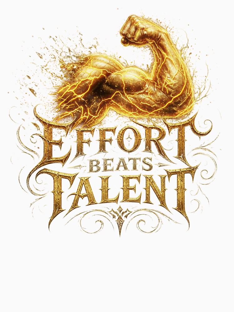 Effort Beats Talent Motivational Gym Design by Googlgoo