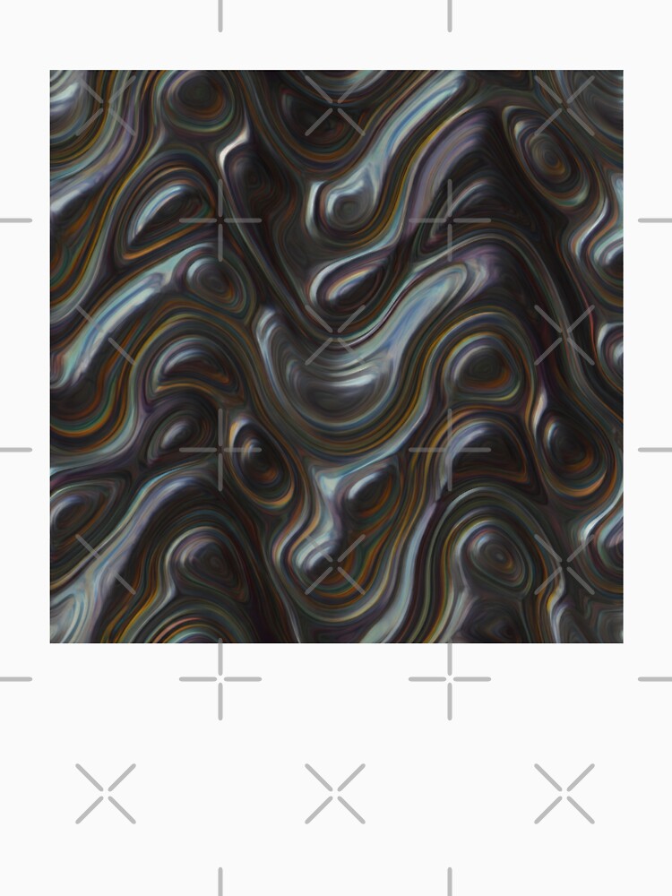 Futuristic Flow: Chrome Swirls & Iridescent Waves (Y2K) by SeanOsShirts
