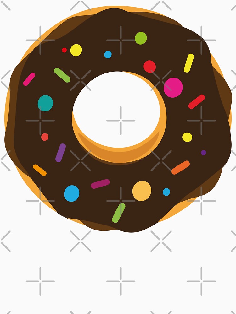 Chocolate frosting sprinkles donut kawaii cute pastel colors decorative pattern by Novel-ty