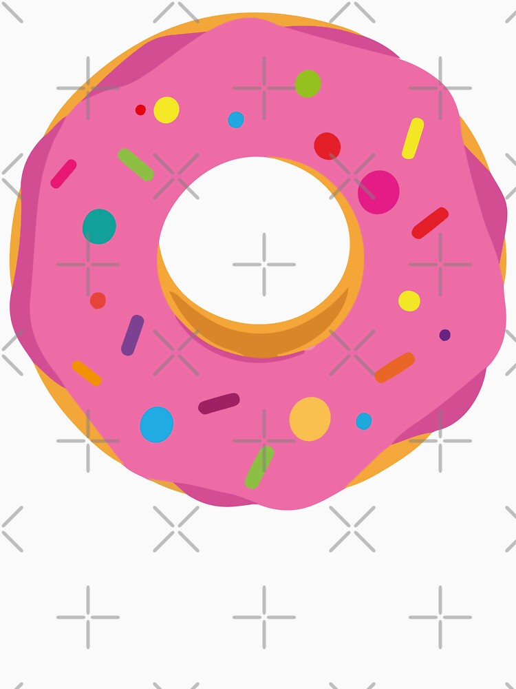 Pink frosting sprinkles donut kawaii cute pastel colors decorative pattern by Novel-ty