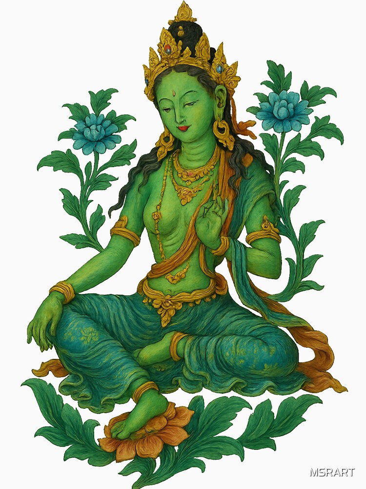 Green Tara Divine Compassion Art by MSRART