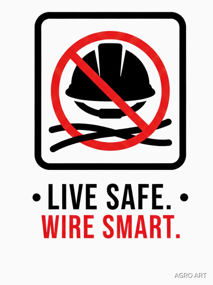 American Electrician T-Shirt |  Live Safe-Wire Smart by AGRO ART