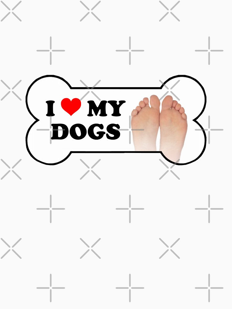 I Love My Dogs Bumper Sticker by snazzyseagull
