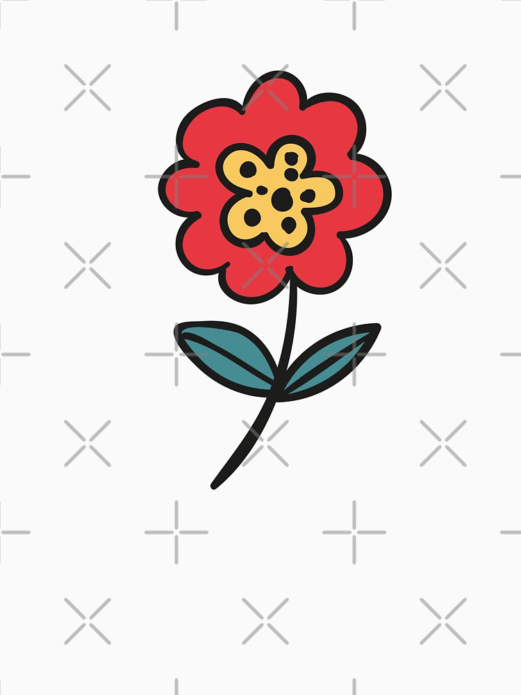 A RED FLOWER 60'S POP ART STYLE by infinitearte