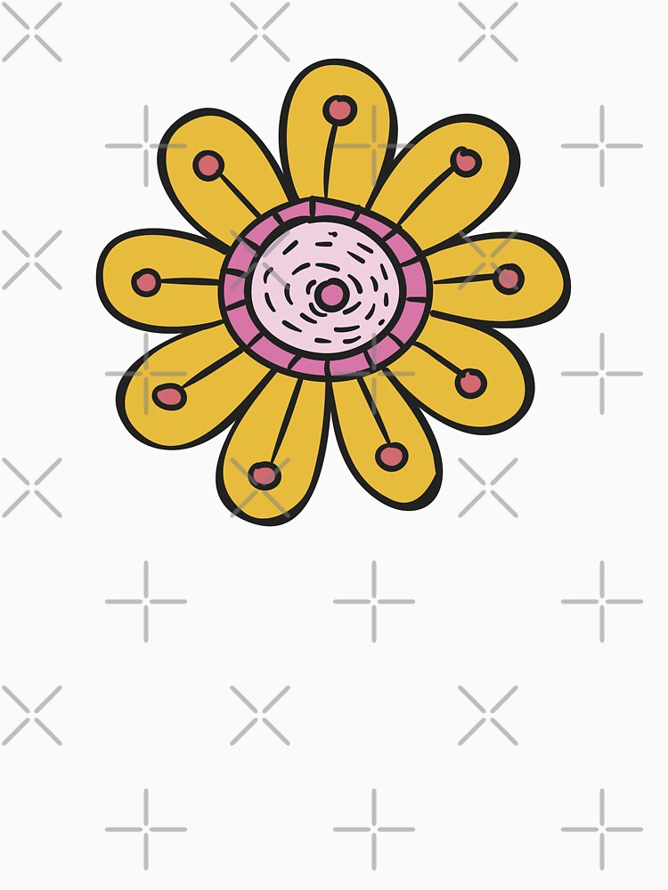 A YELLOW FLOWER 60'S POP ART STYLE by infinitearte