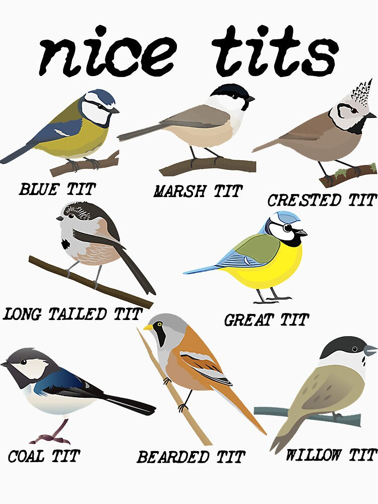 Nice Tits Funny Bird Watching, Funny Tit Birds Birdwatcher by Peterson51
