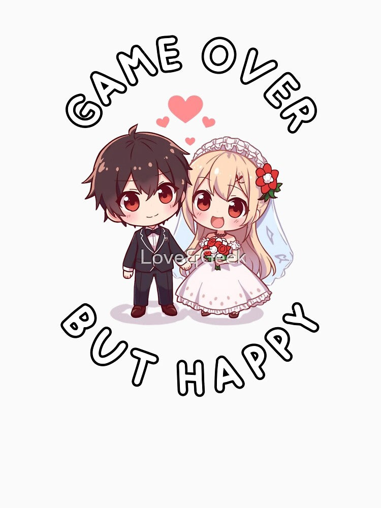 Game Over But Happy | Wedding Geek Couple Chibi Anime Kawaii by Love&Geek
