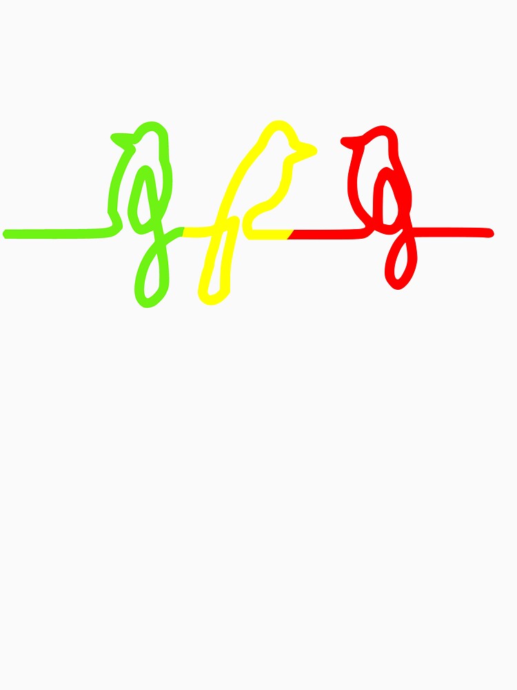Three little birds Reggae Rasta Jamaica bird by Neolitikum