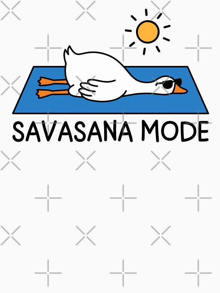 Savasana Mode Yoga Goose Pose Funny International Yoga Day by gunaone-design