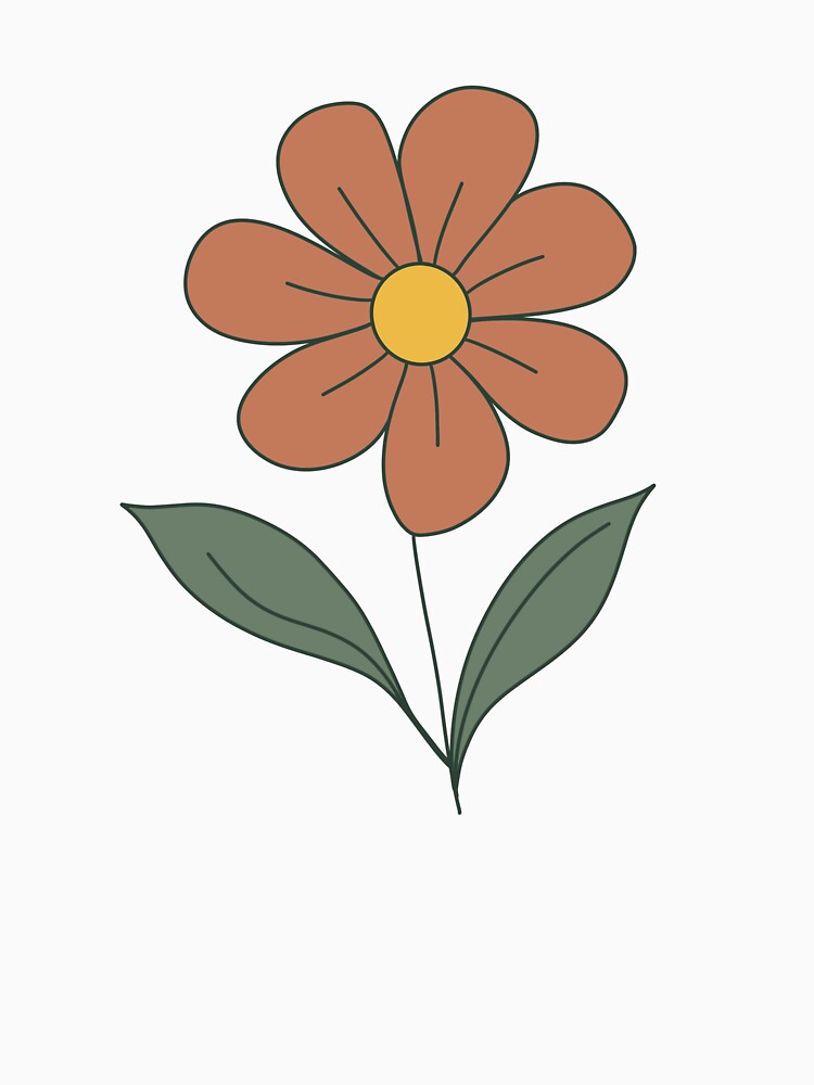 Minimal Botanical Flower Art by Spirit Owl Designs