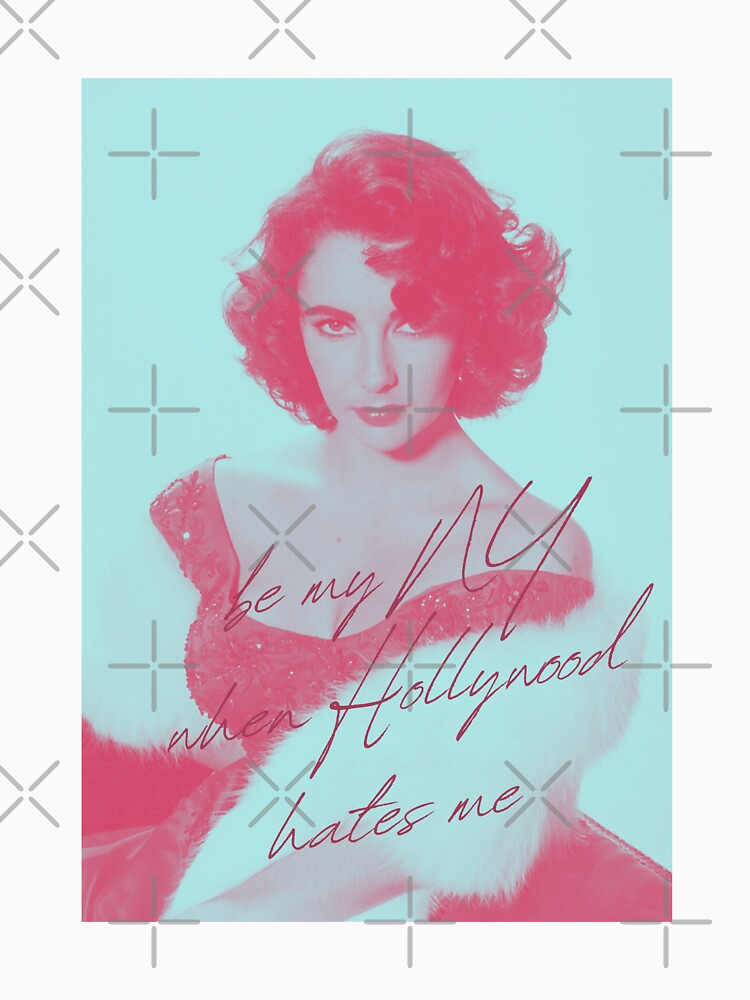 Be my NY when Hollywood hates me - Elizabeth Taylor - Pink Aquamarine Opalite Duotone by harmoneer