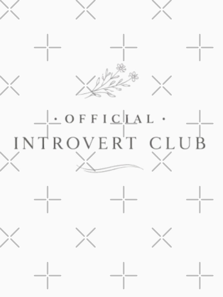 Official Introvert Club – Minimal Aesthetic Typography Design by Sanika arts