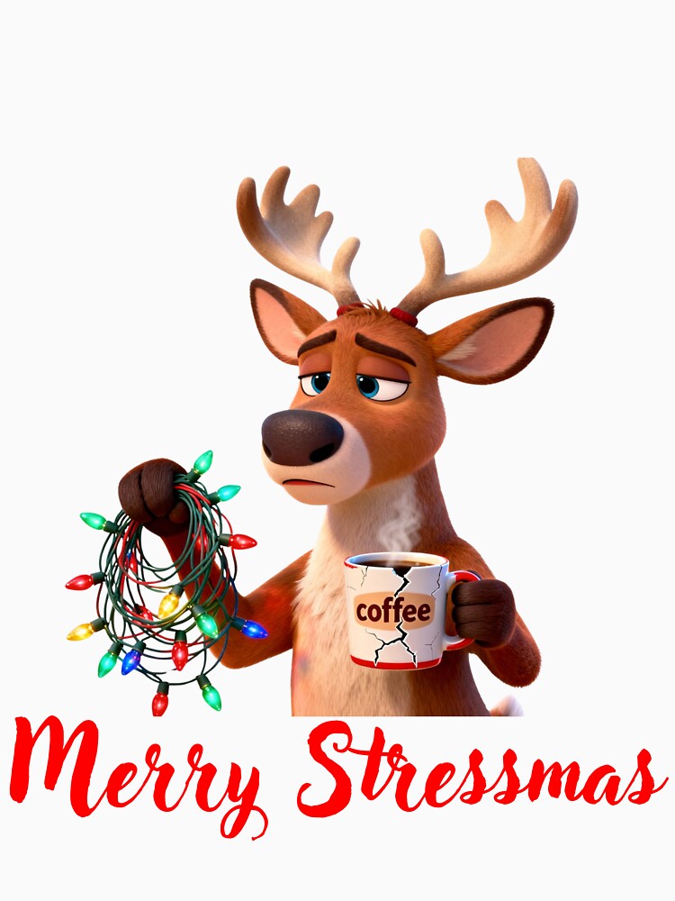 Merry Stressmas, christmas season, holiday T by digitalbitcraft