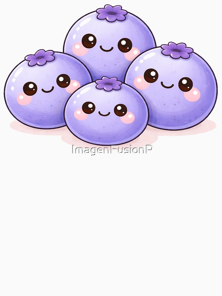 Cute Blueberry Kawaii Fruit Character Pack by ImagenFusionP