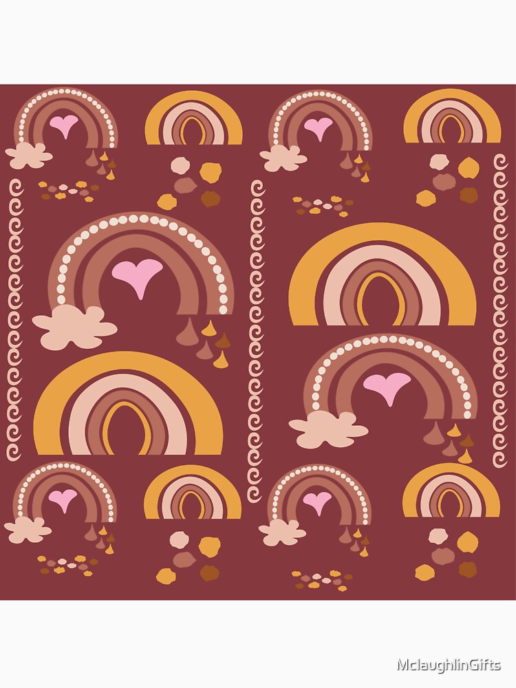 Boho Rainbows Rustic Pattern by MclaughlinGifts