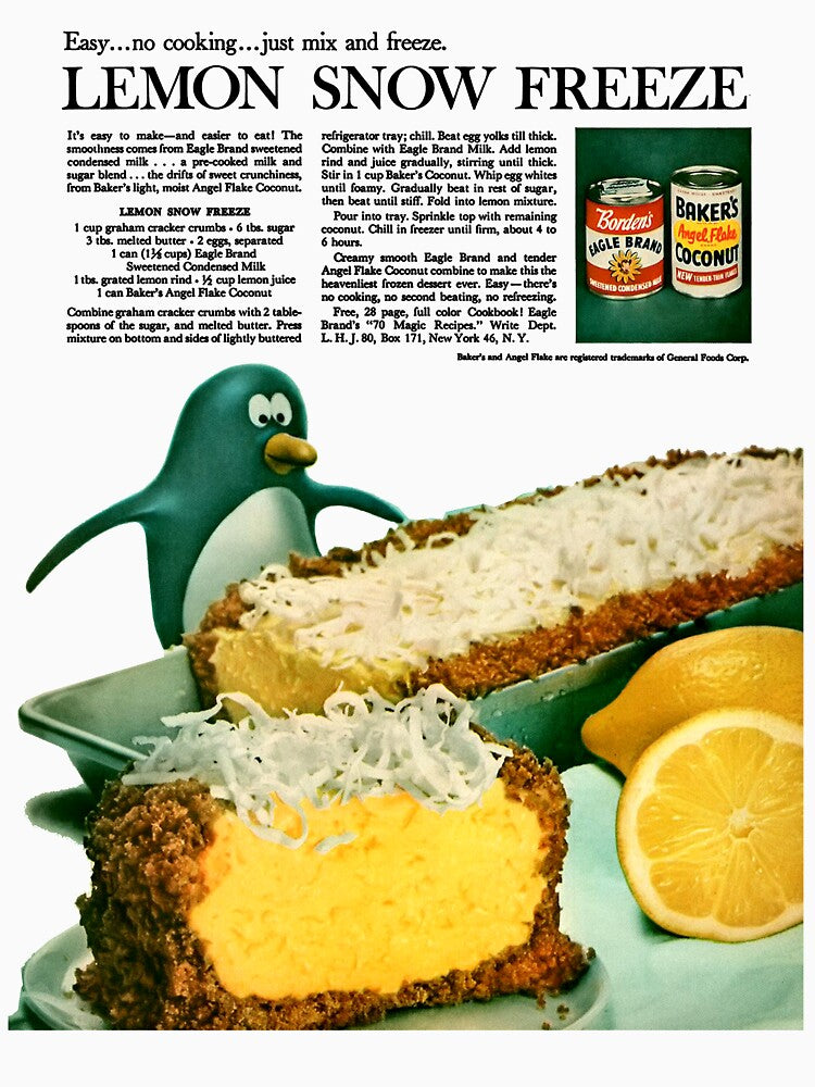 LEMON SNOW FREEZE - RECIPE ADVERT by ThrowbackAds