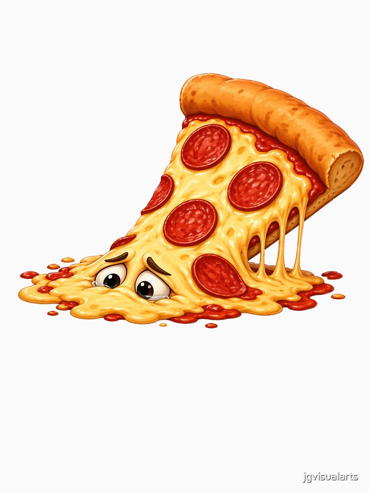 Funny Pizza Slice with Googly Eyes by jgvisualarts