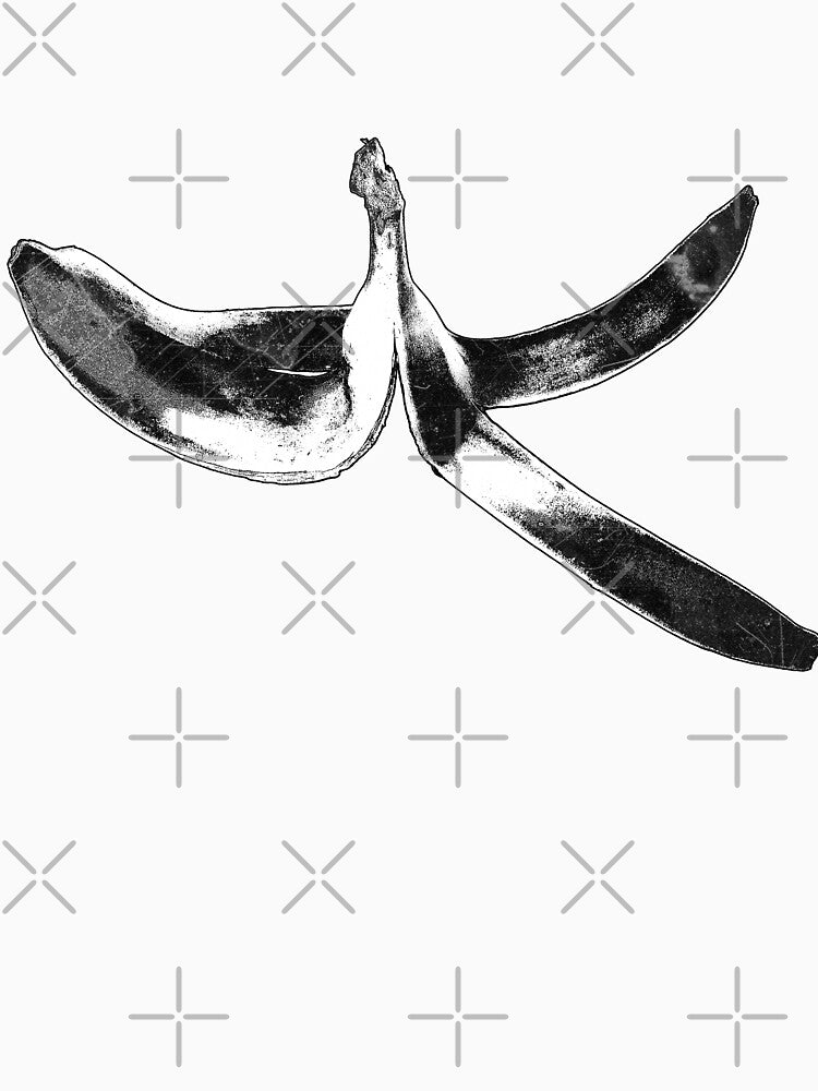 Banana Peel Dark Humor Grunge Etched Art by Ghoul Enterprises