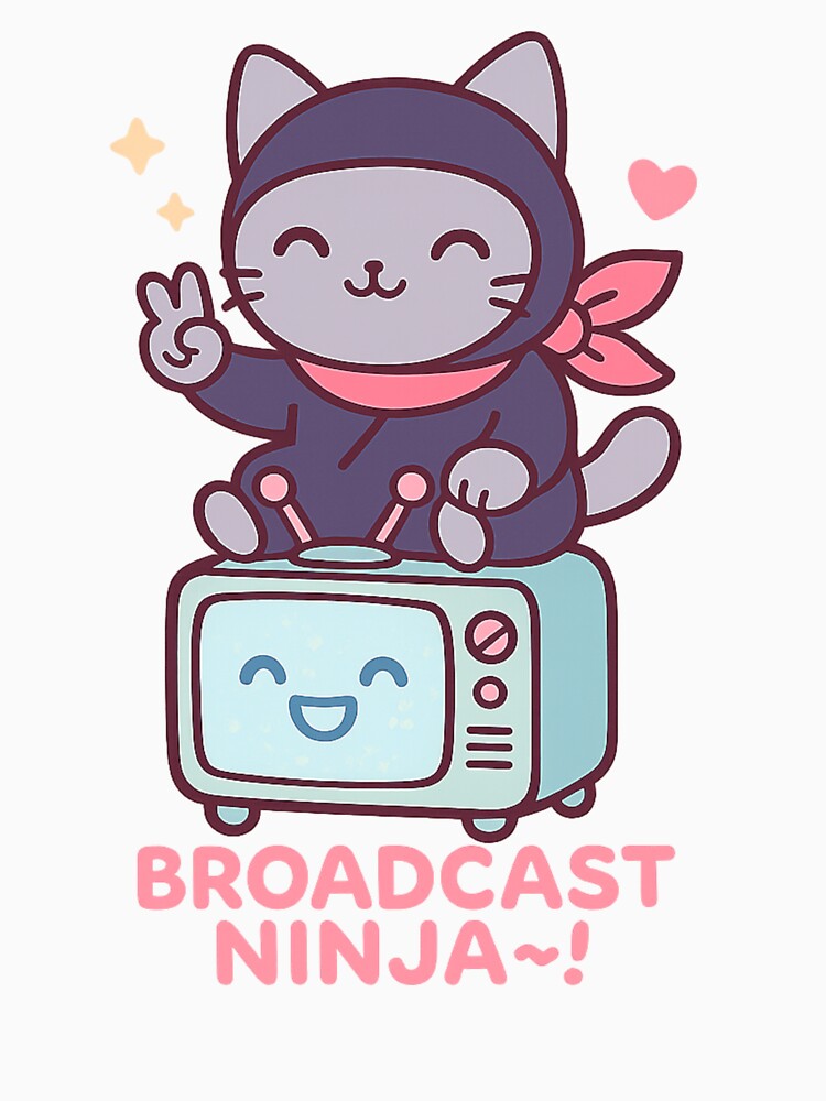 Broadcast Ninja Cute Cat Gamer by Decaf404