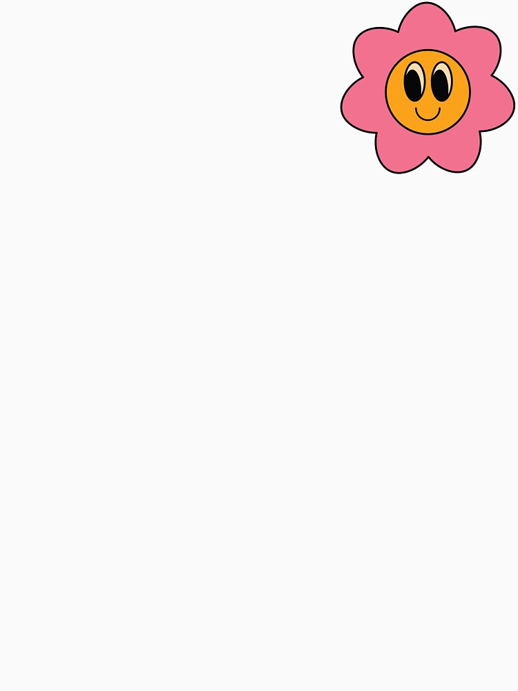 Happy Pink Daisy – Cute Retro Kawaii Flower Face by goodsunday28