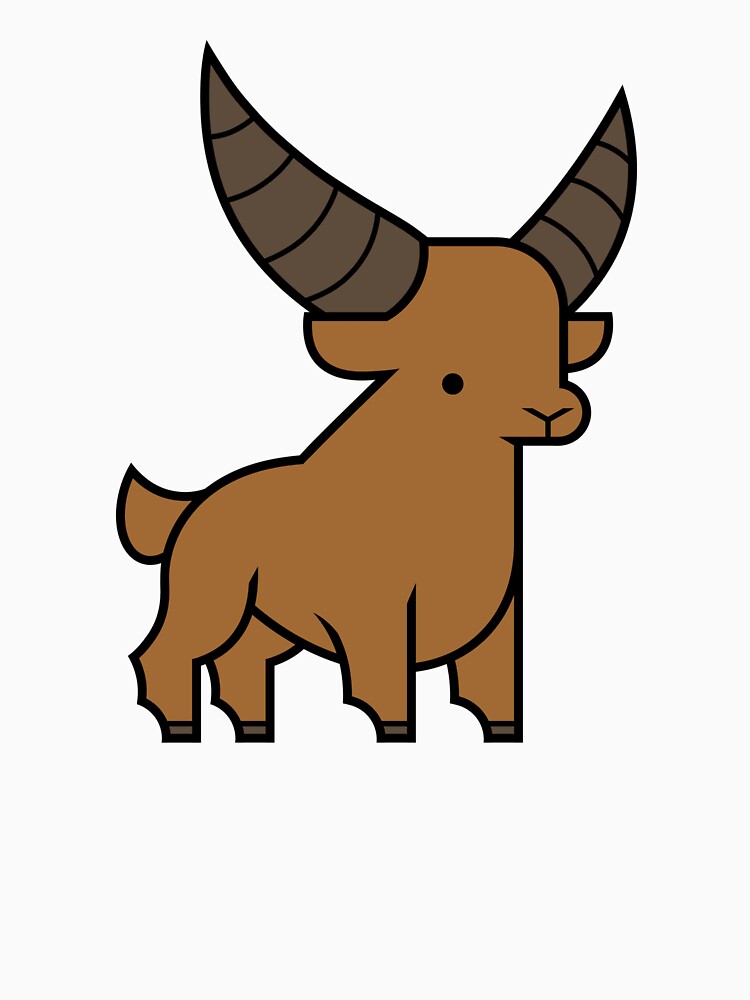 Goat with big horns by selkaycik