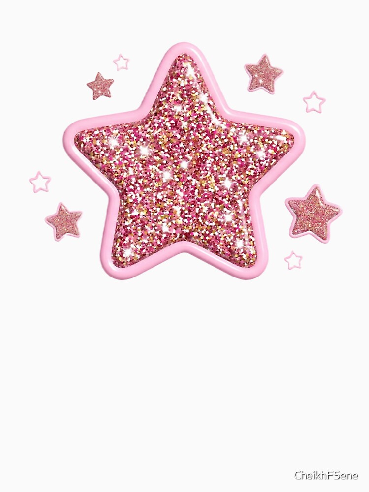 Glitter Star Sticker — Y2K Bubblegum Sparkle 2000s Puffy Sticker Art by Velustro Shop
