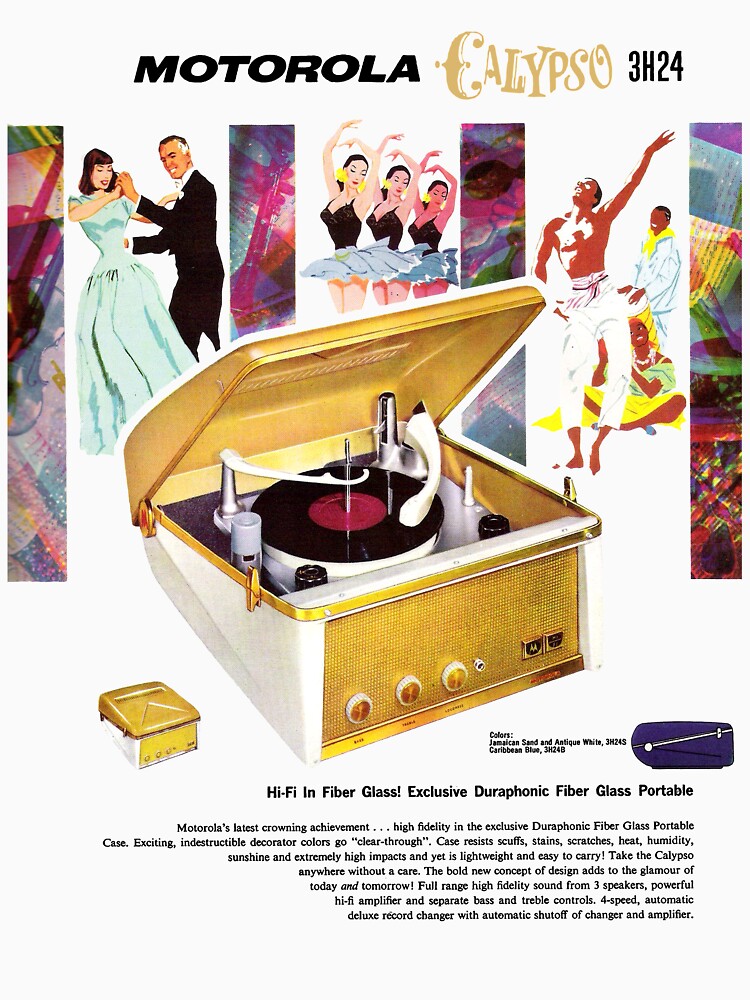 MOTOROLA CALYPSO RECORD PLAYER - ADVERT by ThrowbackAds