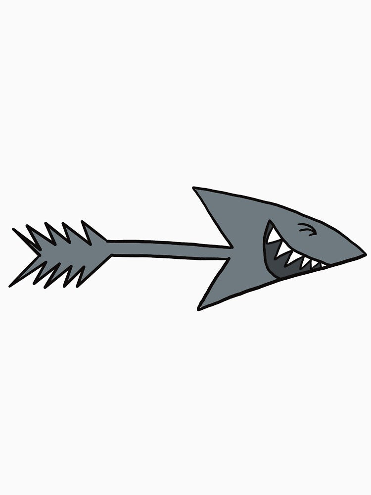 Funny shark arrow cartoon by WTFARBA