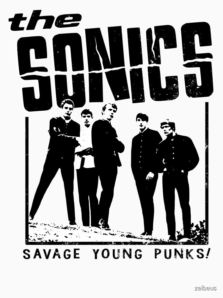 The Sonics Black Classic Savage Young Punks by zelbeus