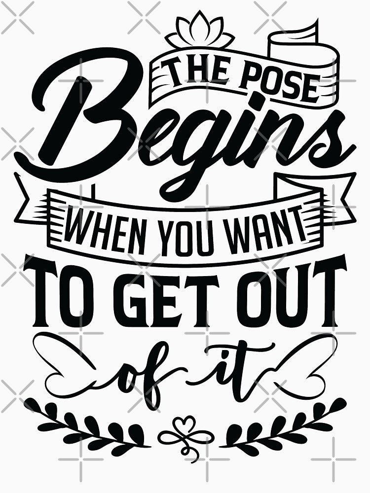 The pose begins when you want to get out of it. by Beefytee