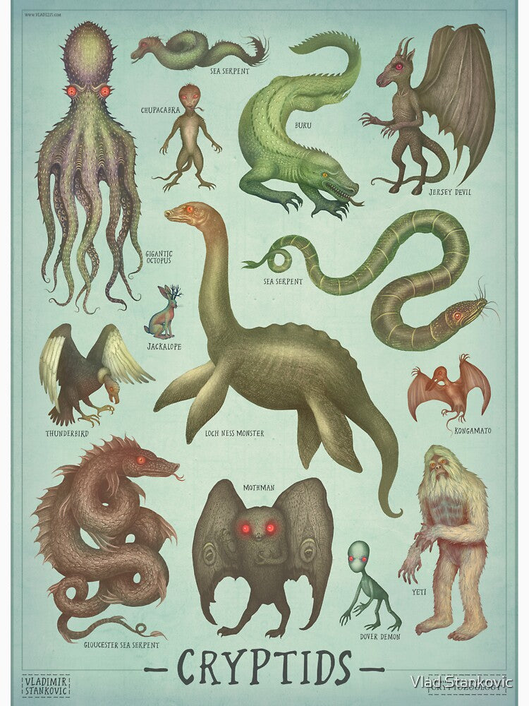 Cryptids - Cryptozoology species by Cabinet Of Curiosities by Vlad