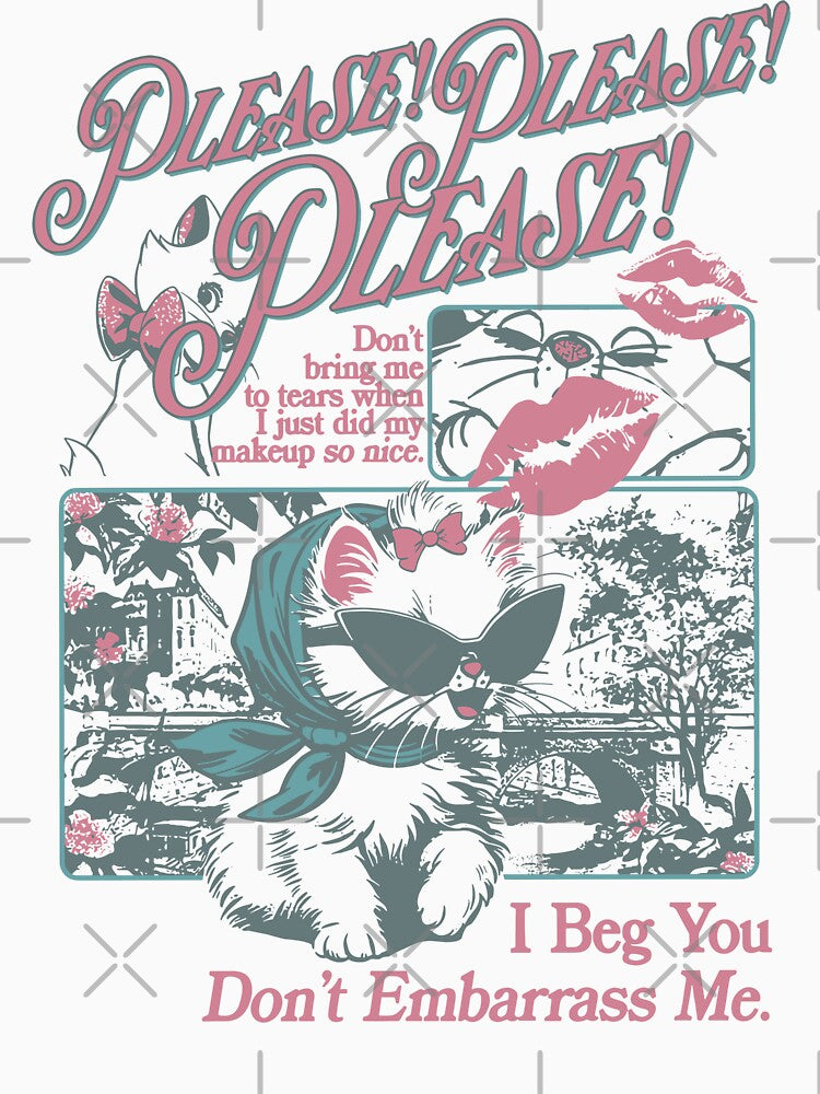 Vintage Please Please Please Cat by collinswired