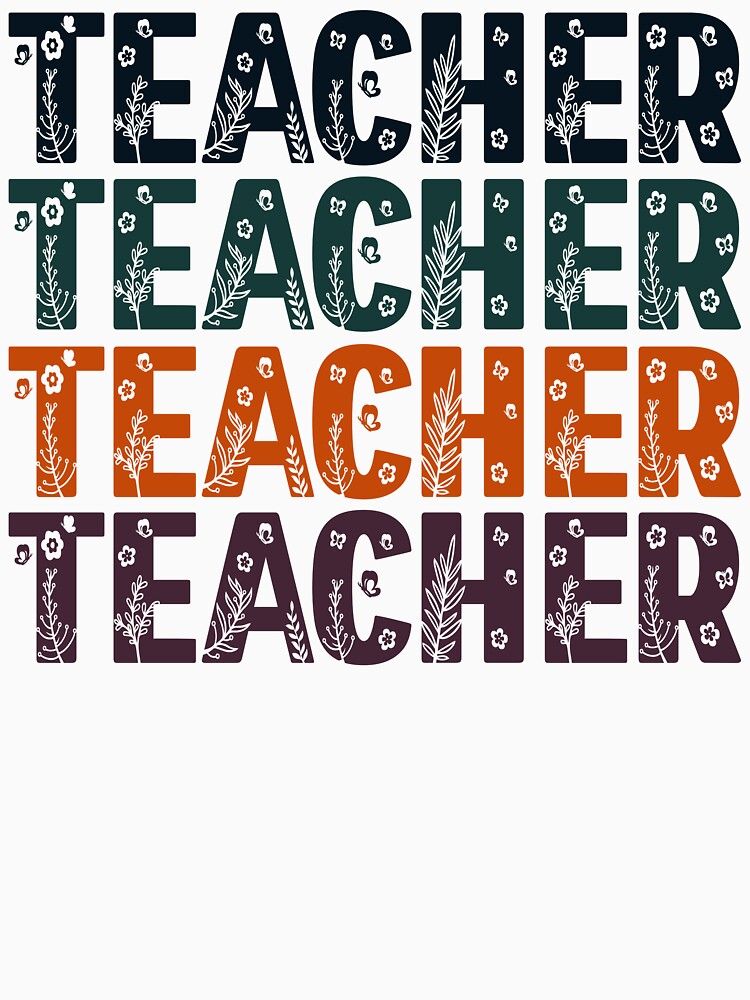 Floral Teacher Shirt Back to School or Appreciation Gift for Educators, Teacher Appreciation Mug for Graduation or Thank You Gift, Floral Teacher Tote Bag for Back to School Season by Noe Mill