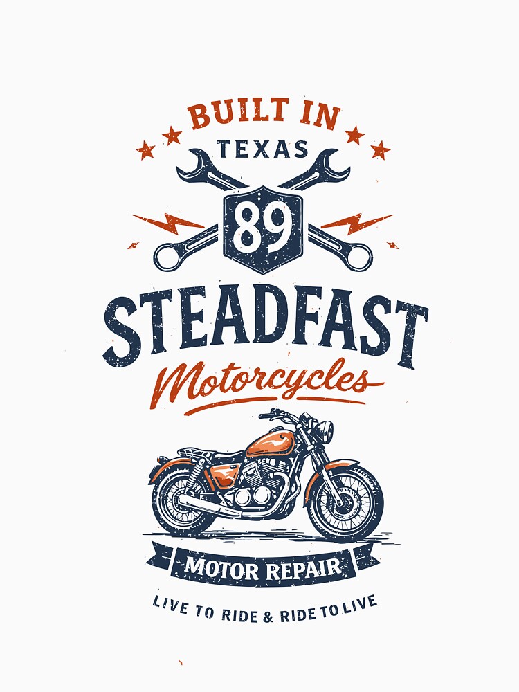 Steadfast Motorcycles Texas T-Shirt by Matinez Pink