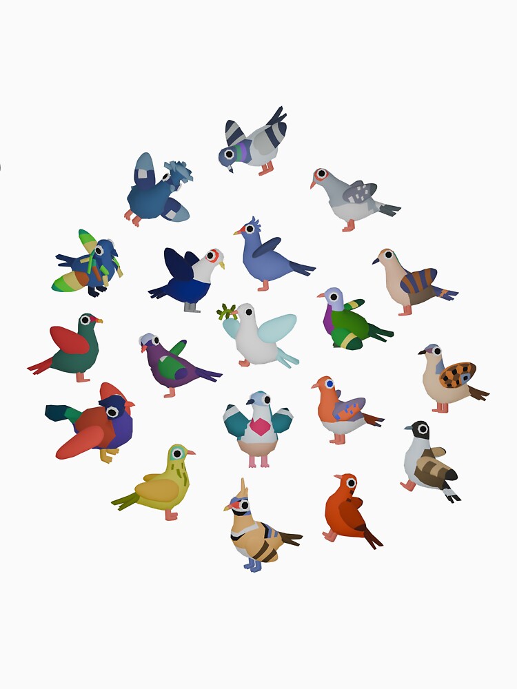 Wild Pigeons by Poly Simplified