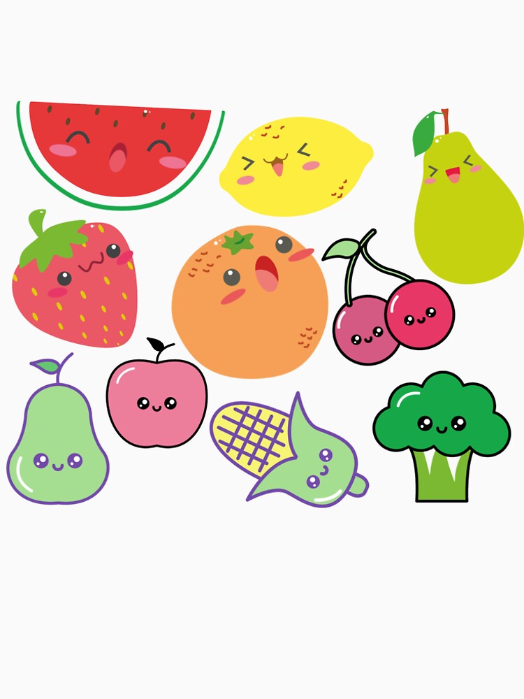 Kawaii Stickers | fruits by PIKABOOO