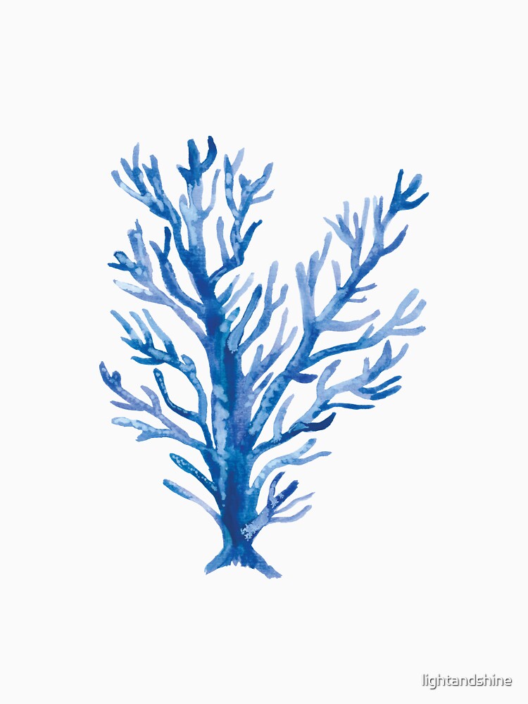 Blue Coral - Watercolor - Great Barrier Reef by lightandshine