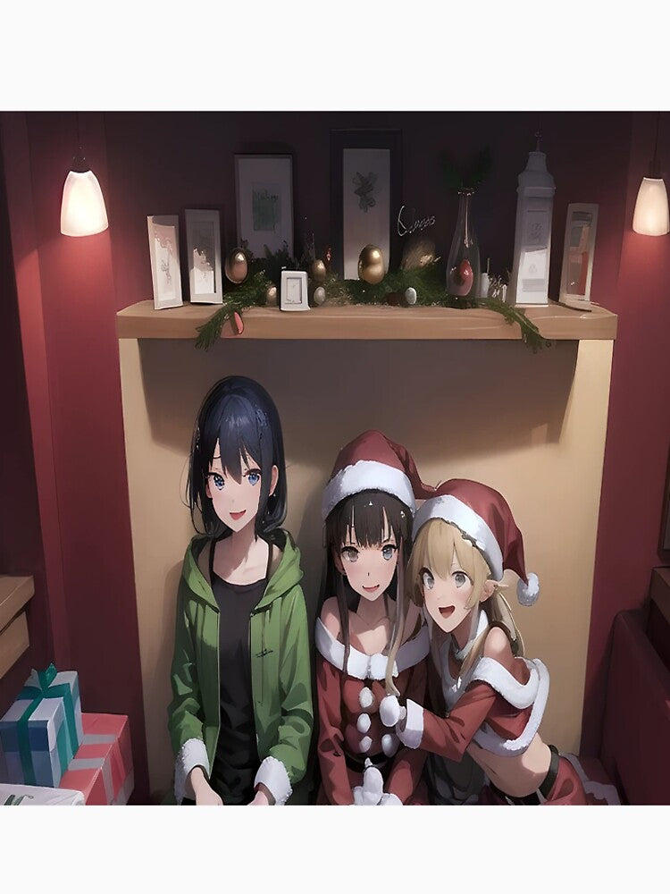 Anime Family Xmas T-shirt by artmanikin