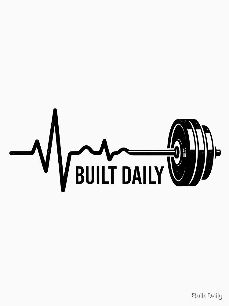 Built Daily Heartbeat Barbell Fitness Graphic by Built Daily