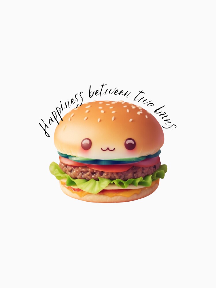 Clipart of a cute happy burger. by Vegasstickers